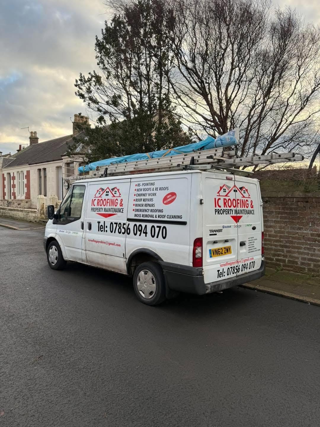 IC Roofing & Property Maintenance van, Kilmarnock
