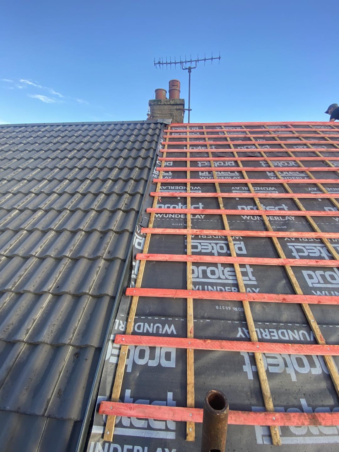 Roofing works completed